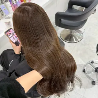 カラー 🤍ブリーチなし ブラウンhimi🤍のヘアスタイル