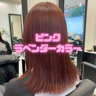 ミディアム YASU🍎CUT 赤系カラー/ヘアケアのヘアスタイル