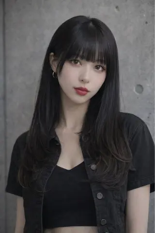 ロング 恵比寿韓国レイヤー× 艶透明感カラー大場のヘアスタイル