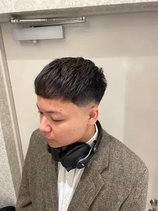 メンズ 本厚木パーマ&ブリー チMEN'Sショートのヘアスタイル