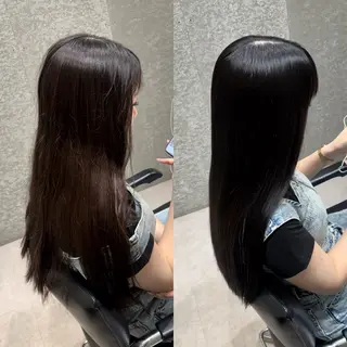 セミロング カラー 髪質改善ヘアケア 艶髪特化/上田のヘアスタイル