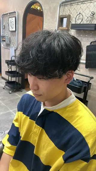ショート メンズ メンズカット✂️ パーマ寺西優真のヘアスタイル