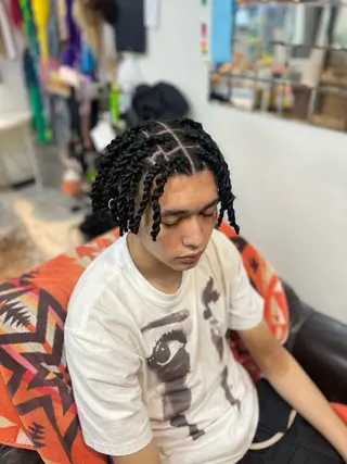 ショート ヘアアレンジ メンズ scamp⭐️ さくらのヘアスタイル