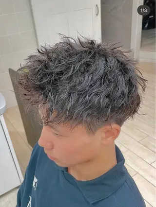 ショート パーマ メンズ 🐝メンズハイライト …Rioのヘアスタイル