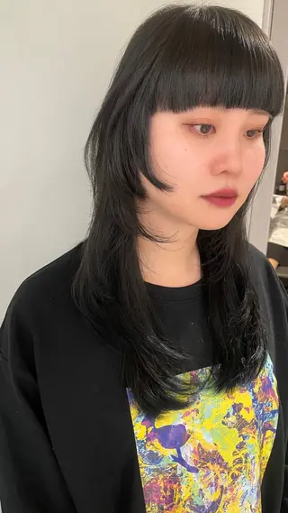 ロング カラー 髪質改善ストレート 🌈似合わせカットのヘアスタイル