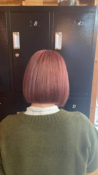 ショート まろみ暖色×ボブ ×chia🕯のヘアスタイル