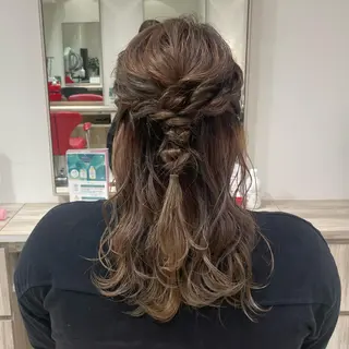 セミロング ナカタ ユウナのヘアスタイル