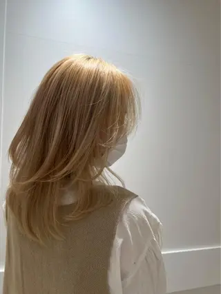 ミディアム カラー ヘアアレンジ YUMA/レイヤー/ 似合わせ/パーマのヘアスタイル
