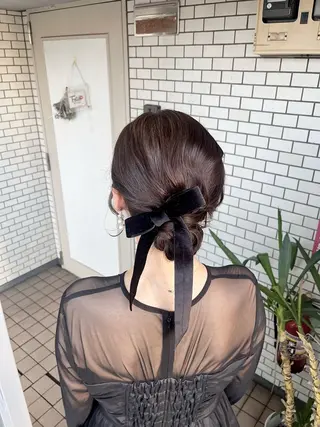 ロング ヘアアレンジ 参列♡デートゆるふわ ヘアメイク🎀みゆうのヘアスタイル