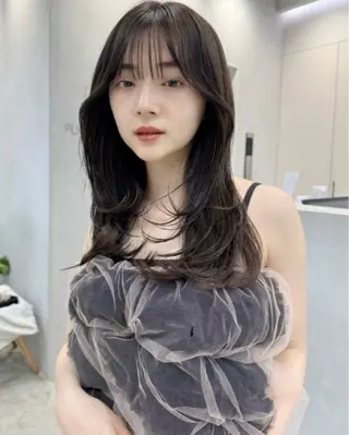 セミロング 表参道ミディアム レイヤー山岸季生のヘアスタイル
