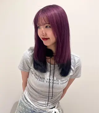 ミディアム カラー 💗暖色/ブリーチ/ レイヤー/横浜/メイのヘアスタイル