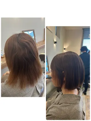 ミディアム パーマ やまこし 美裕樹のヘアスタイル