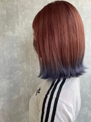 ミディアム カラー 【完全個室】髪質改善 暖色カラー/山崎唯奈のヘアスタイル