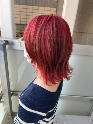 ミディアム カラー 岩谷/ブリーチ 🪽透明感カラーのヘアスタイル