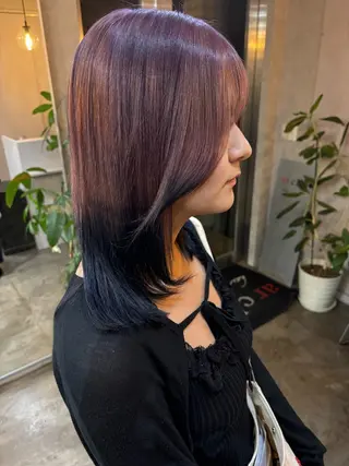 ミディアム 💜髪質改善/ 艶カラー/ミナ🩷のヘアスタイル