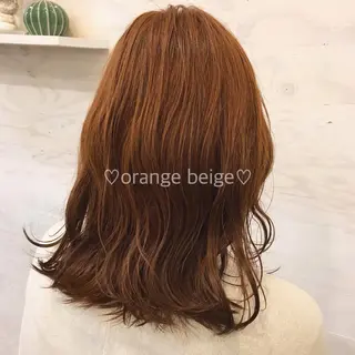 ミディアム カラー 🪭risa 暖色/レイヤー🪭のヘアスタイル