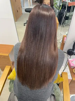 ロング カラー 播磨茜/谷町四丁目/ Le'a/スパニストのヘアスタイル