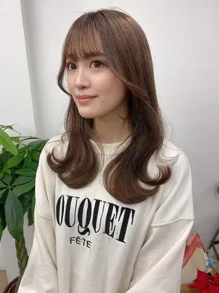 ロング カラー パーマ ヘアアレンジ メンズ キッズ ネイル マツエク・マツパ アイブロウ 韓国風×透明感カラー 髪質改善オタベシンヤのヘアスタイル