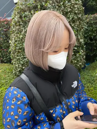 ミディアム カラー 🧸ミルクティー🧸 kousei🧸のヘアスタイル