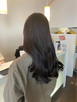 セミロング カラー 韓国レイヤー艶カラー HAYATOのヘアスタイル