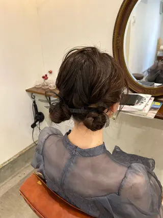 ミディアム レザーカット/ ミニボブ/しおりのヘアスタイル
