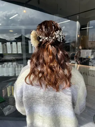 ロング ヘアアレンジ マキノ キョウカのヘアスタイル