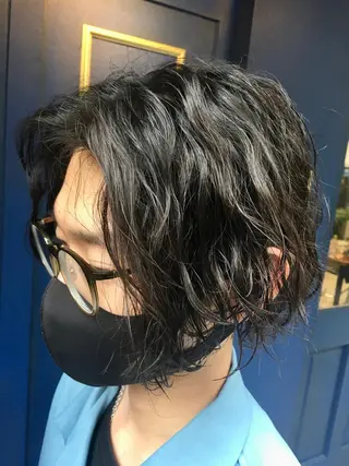 ミディアム パーマ メンズ 🦩パーマン🦩佐藤 航太のヘアスタイル