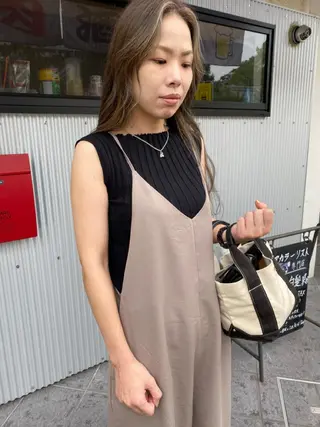 セミロング カラー ブリーチカラー 美髪矯正takaraのヘアスタイル