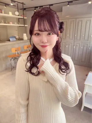 ロング ヘアアレンジ 透明感カラー 💞みどりのヘアスタイル