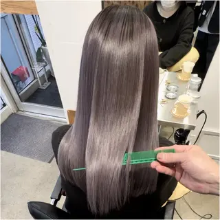 セミロング カラー 圧倒的なケアブリーチ /髪質改善🩵松田のヘアスタイル