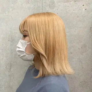 ミディアム カラー 韓国ヘア 🦋KIRA🦋のヘアスタイル