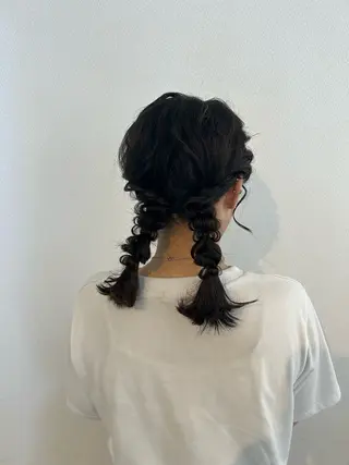 ミディアム ヘアアレンジ ヒナリ/まつ毛パーマ 無料モデル募集中☆彡のマツエク・マツパデザイン
