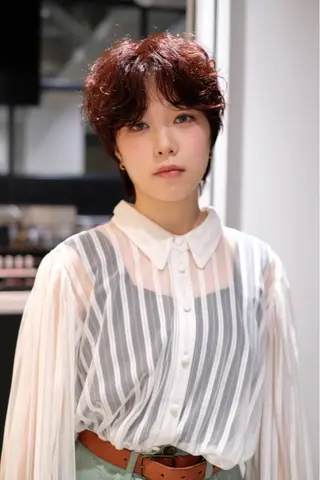 ショート パーマ 瓜谷 亮磨のヘアスタイル