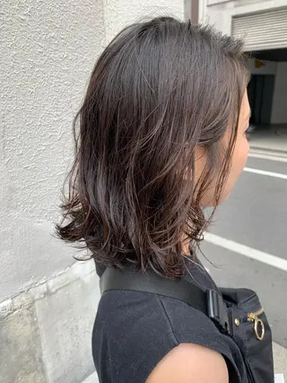 ミディアム パーマ 落合 優樹のヘアスタイル