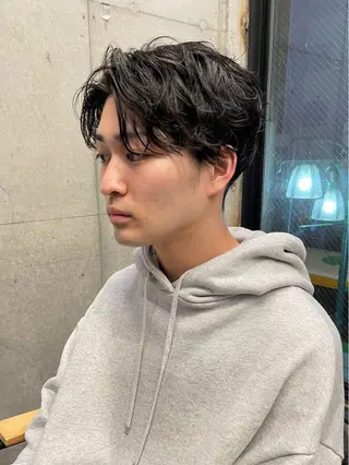 ショート パーマ メンズ 西大島美容師 渡部仁太のヘアスタイル