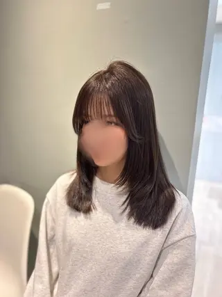 ミディアム ナカオ/酸性縮毛矯正 髪質改善/レイヤー/のヘアスタイル