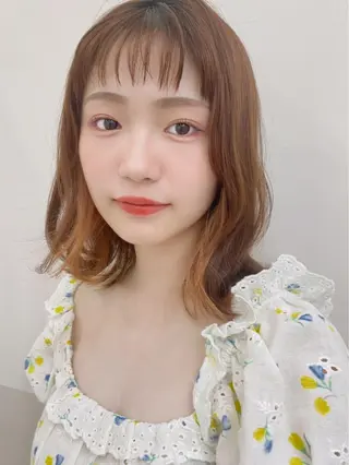 ミディアム カラー 🪭risa 暖色/レイヤー🪭のヘアスタイル