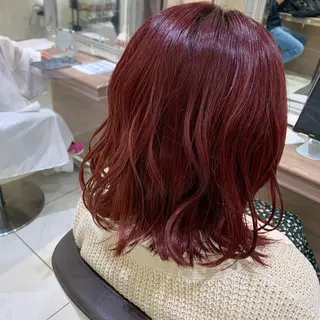 ミディアム カラー ヘアアレンジ 小白井 由美のヘアスタイル