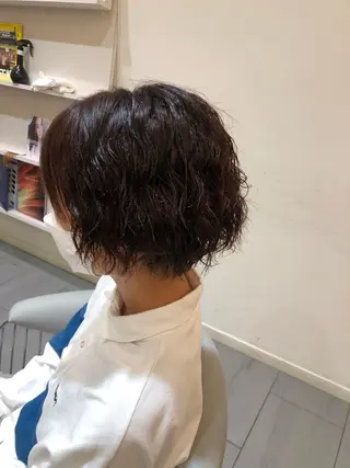 ショート カラー パーマ ヘアアレンジ 阪上 沙織のヘアスタイル