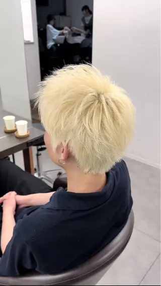 ショート カラー メンズ ハイトーン特化🌟 カワシマシュンスケのヘアスタイル