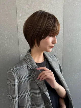 ショート 透明感カラー　中嶋 将城のヘアスタイル