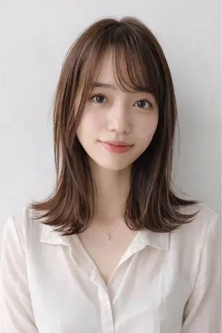 ミディアム 1%【横浜】 髪質改善&ケアカラーのヘアスタイル