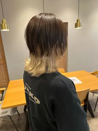 セミロング カラー ヘアアレンジ 亀井 菜々花のヘアスタイル