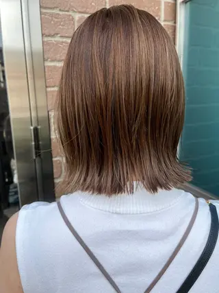 セミロング カラー パーマ ヘアアレンジ メンズ キッズ ネイル マツエク・マツパ アイブロウ 久木原 ゆりのヘアスタイル