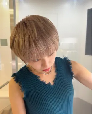 ショート カラー パーマ ヘアアレンジ キッズ ネイル マツエク・マツパ アイブロウ ショートヘア原宿 fifth コシのヘアスタイル