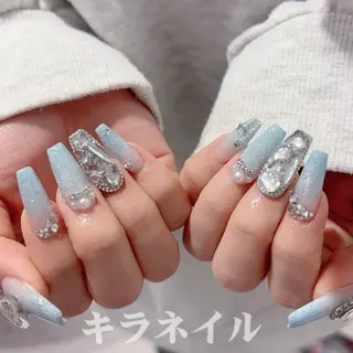ネイル 🎀kira 長さだし💗モチ最高のネイルデザイン