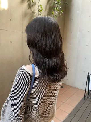 セミロング 大人可愛い♡コテ巻き パーマ🌼杉田 萌恵のヘアスタイル