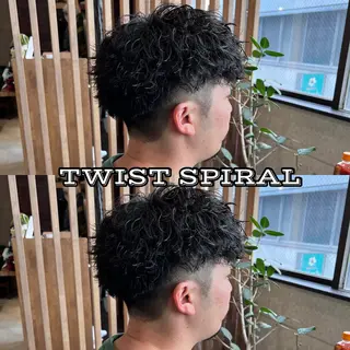 ショート パーマ メンズ 髪質改善/艶カラー TSUBASAのヘアスタイル