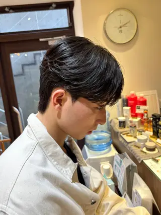 ショート パーマ メンズ カルマパーマ韓国ヘア shiryuのヘアスタイル