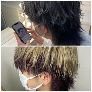 カラー メンズ 京谷 日向のヘアスタイル